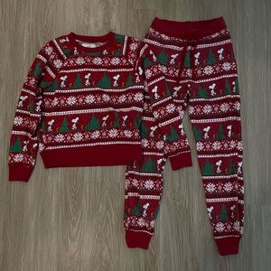 american eagle x peanuts matching pajama set - xs